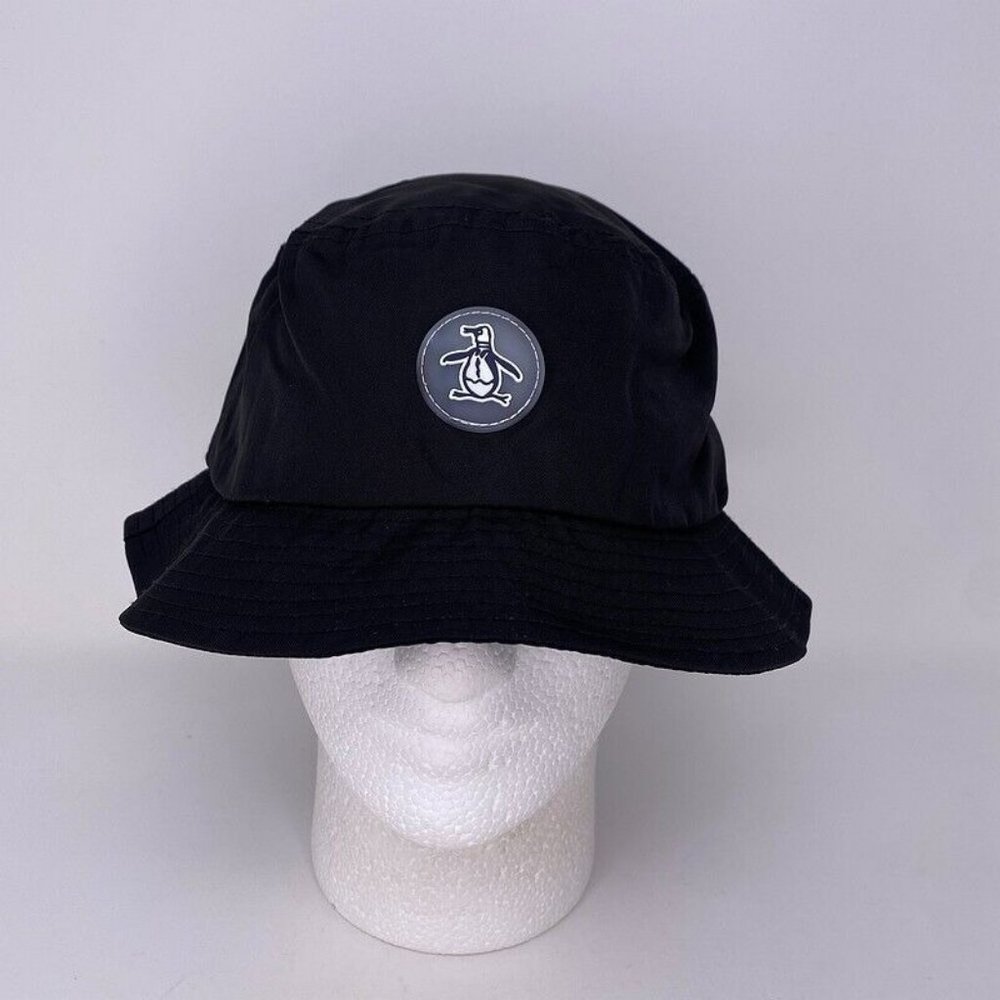 Original Penguin‎ Bucket Hat OSFM Polyester Black Summer Pool Beach Style $45